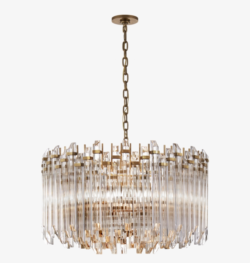 Adele Large Wide Drum Chandelier In Hand-rubbed - Visual Comfort Sk5421hab-ca Suzanne Kasler Adele 4, transparent png
