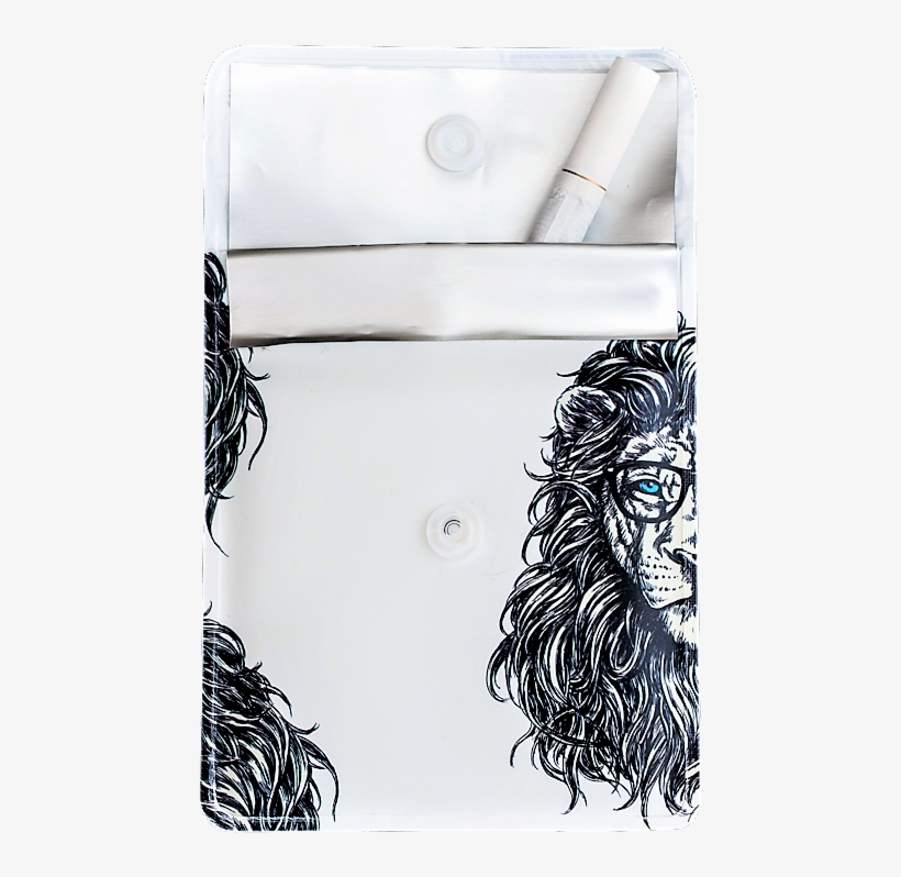 Just Drop Your Cigarette Butts Into This Safe, Sealed - Tableau Toile - Lion Abstrait 4, transparent png