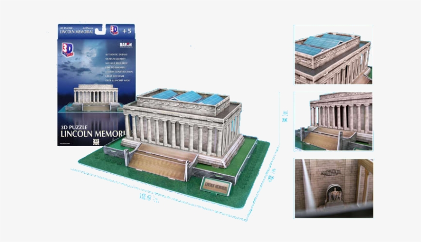 3d Jigsaw Puzzle - Lincoln Memorial 3d Puzzle, transparent png