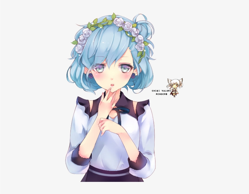 Anime Girl With Flower Crown - Anime Flower Crown, transparent png