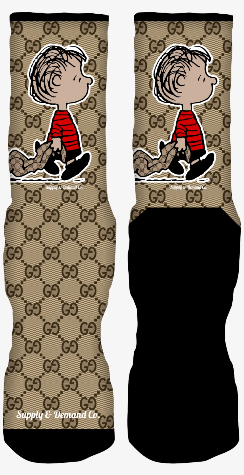 Supply & Demand-linus Gucci Blanket Custom Socks - Gucci Blanket, transparent png