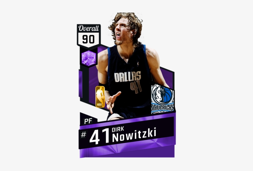 '03 Dirk Nowitzki Amethyst Card - Nba 2k17 Baron Davis, transparent png