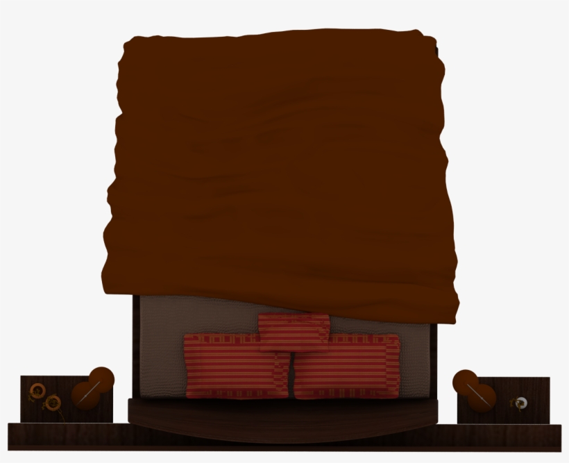 Cama Doble Naranja - Cama En Formato Png, transparent png