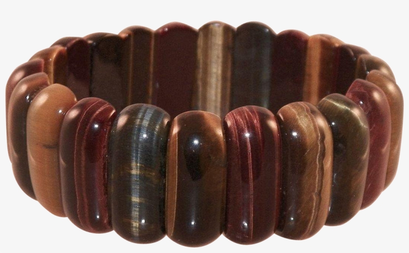 Multi-colored Tiger Eye Stretchy Bracelet - Bracelet, transparent png