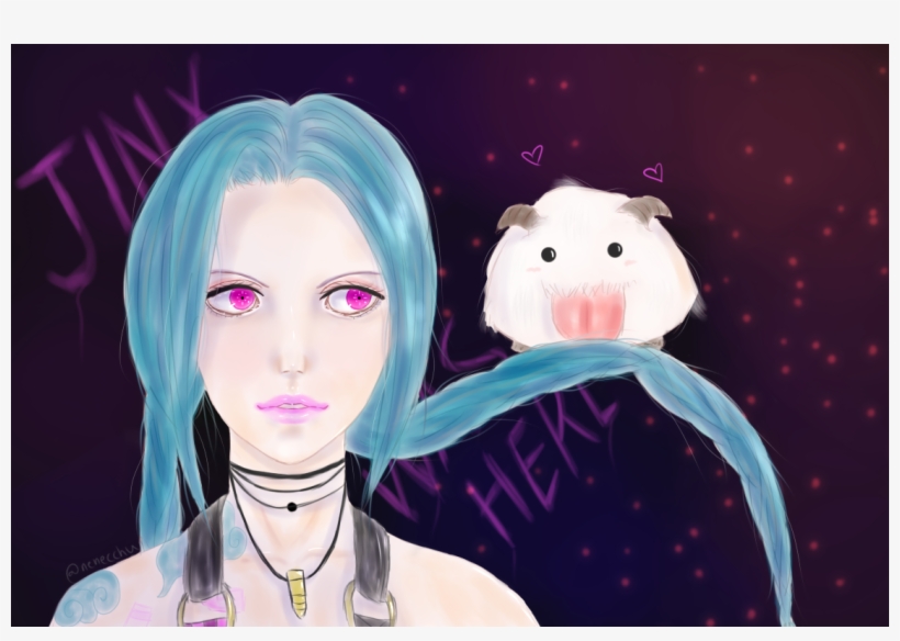 Jinx And Poro - Cartoon, transparent png