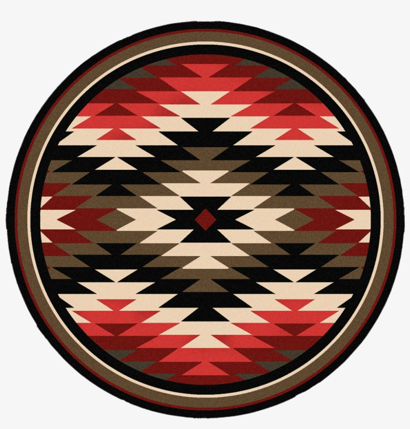 Starburst Orange 8ft Round Rug - Black Forest Decor Star Burst Southwestern Rug - 8, transparent png