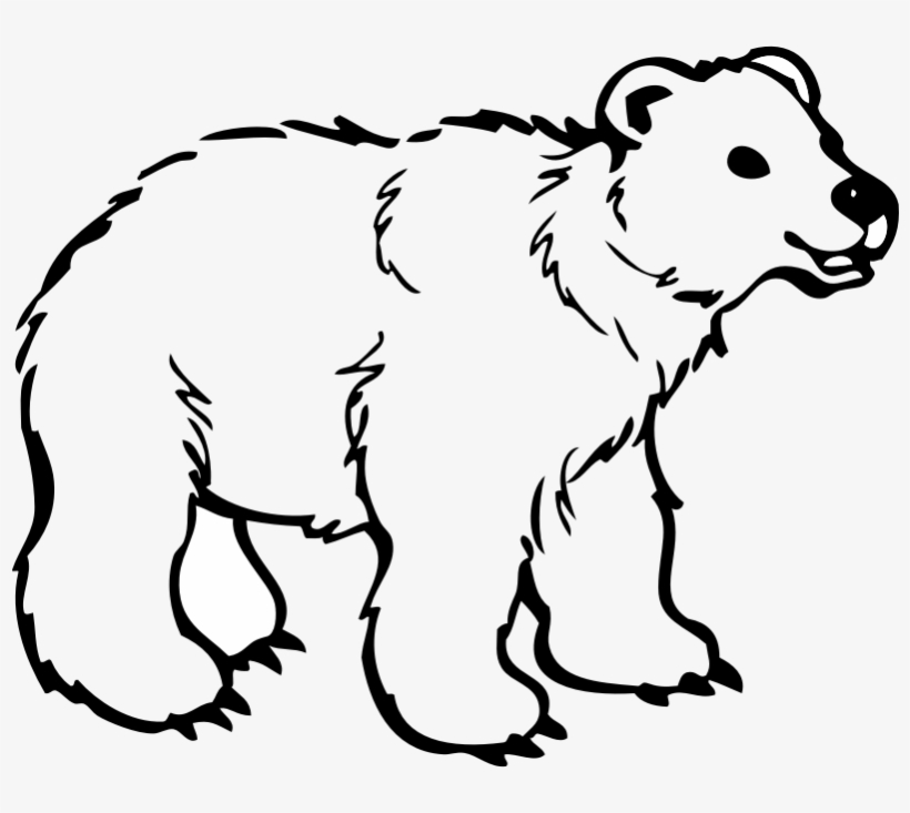 Sun Bear Clipart Oso - Outline Picture Of A Bear, transparent png