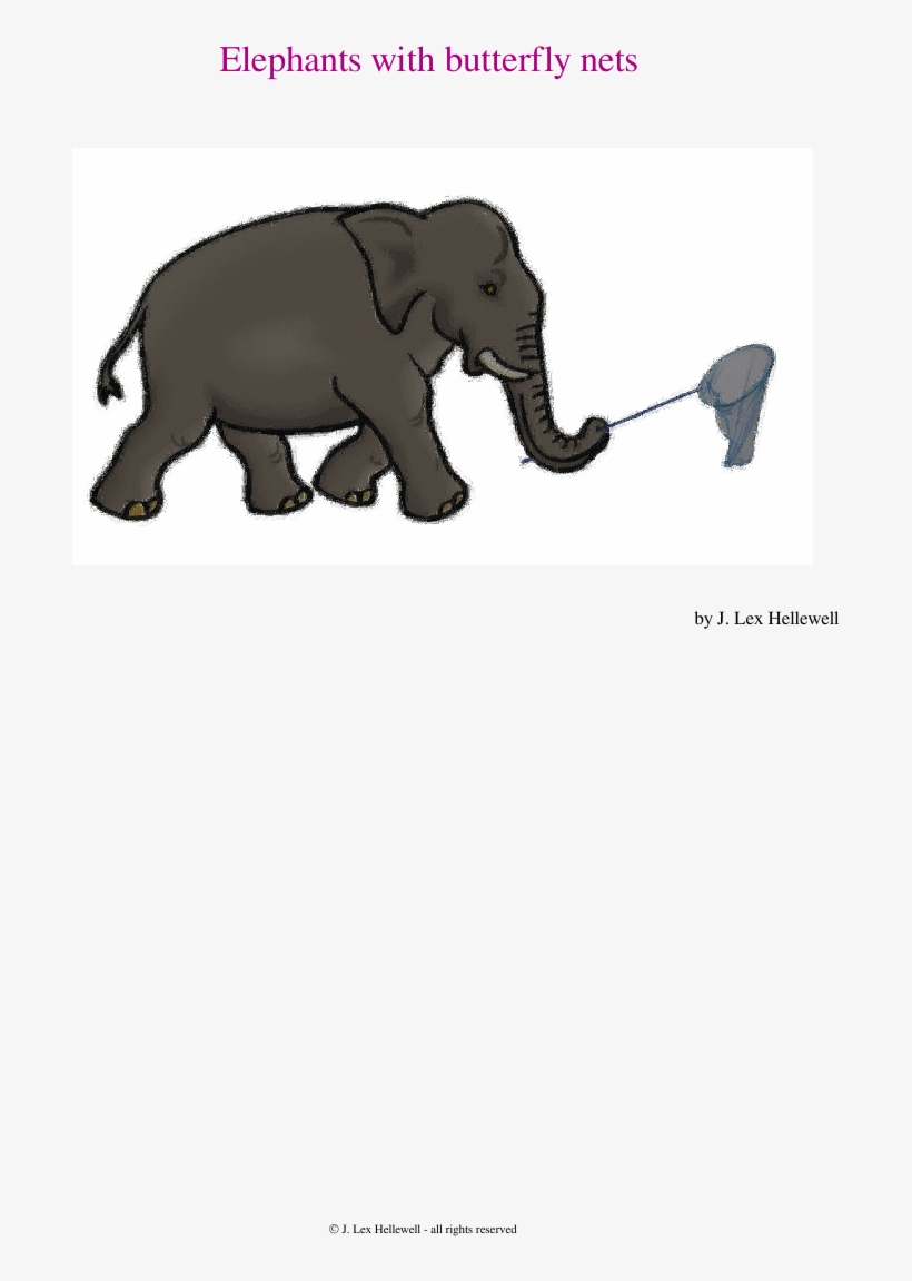 Elephants With Butterfly Nets Sheet Music Composed - Red Elephant, transparent png