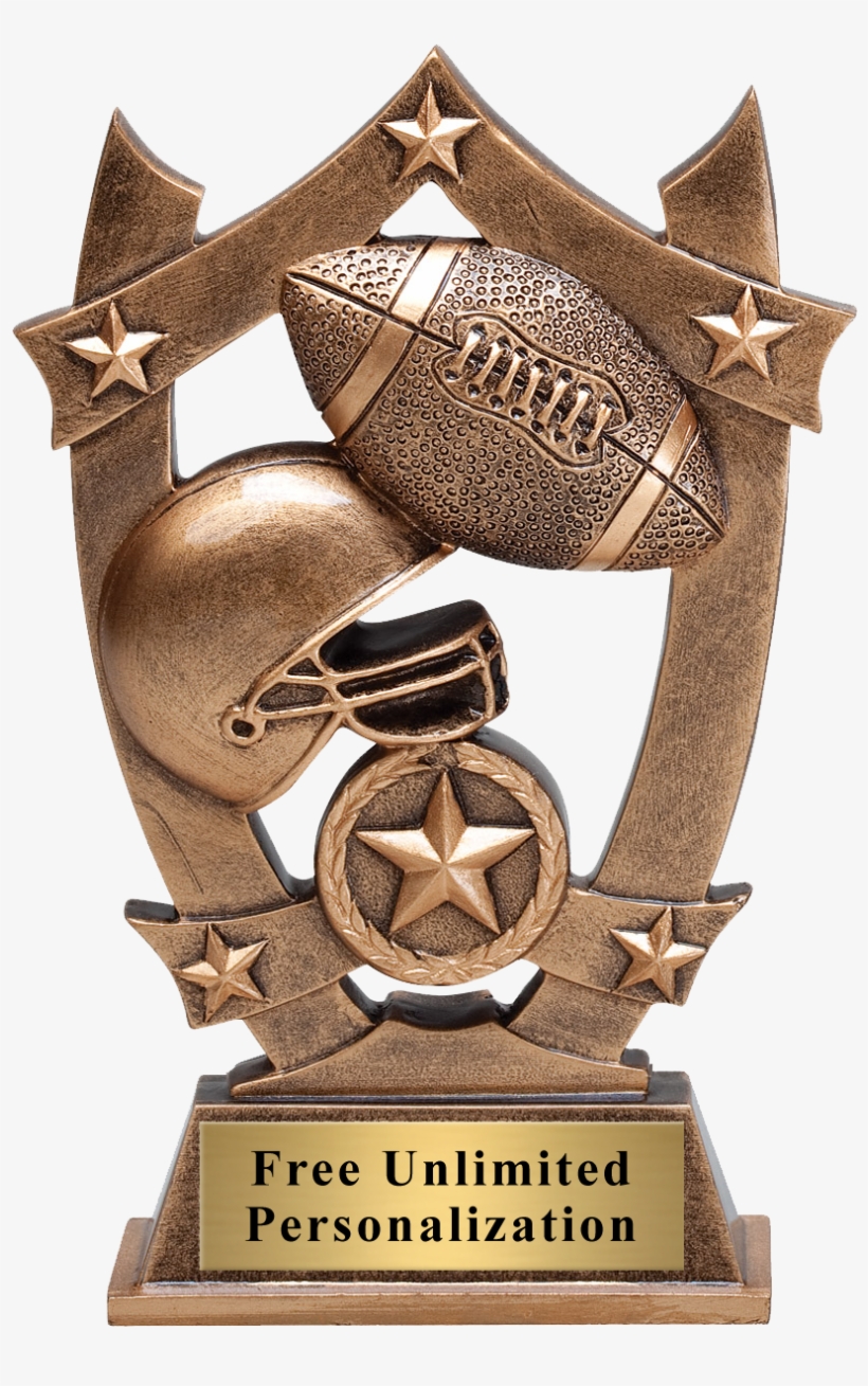 Star Shield Football Trophy, transparent png