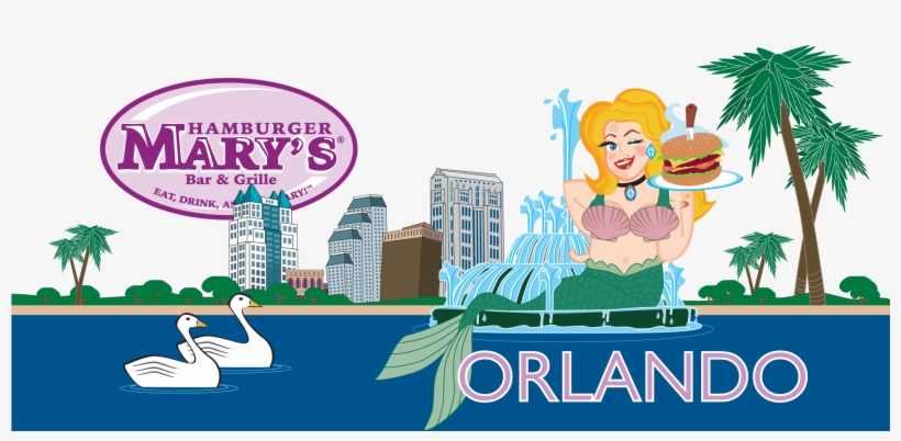 Hamburger Marys Orlando Skyline - Hamburger Mary's Orlando Logo, transparent png