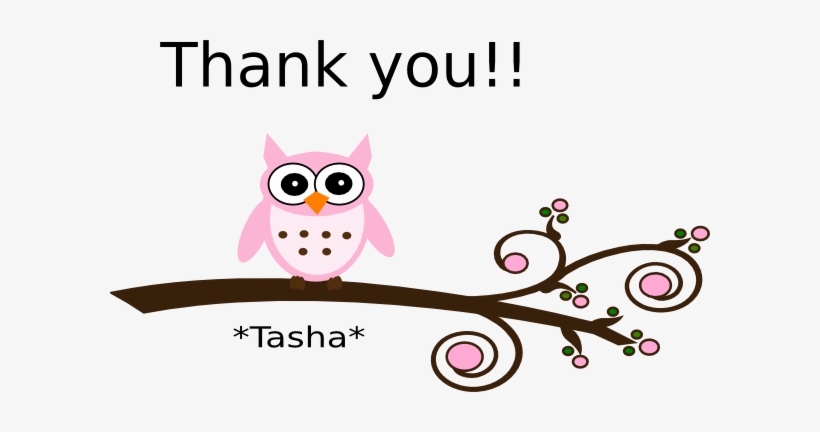 Pink On Branch Clip Art At Clker - Owl And Baby Clipart, transparent png