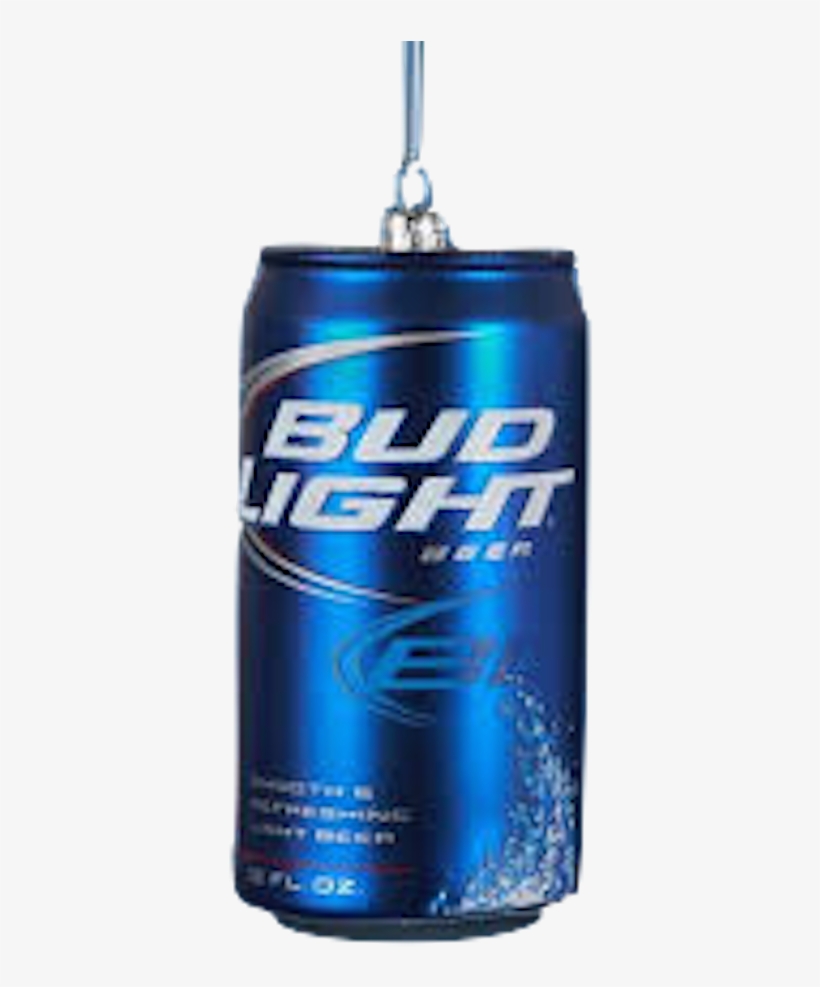 Budlight - Kurt Adler 4-3/4-inch Bud Light Beer Can Glass Ornament, transparent png