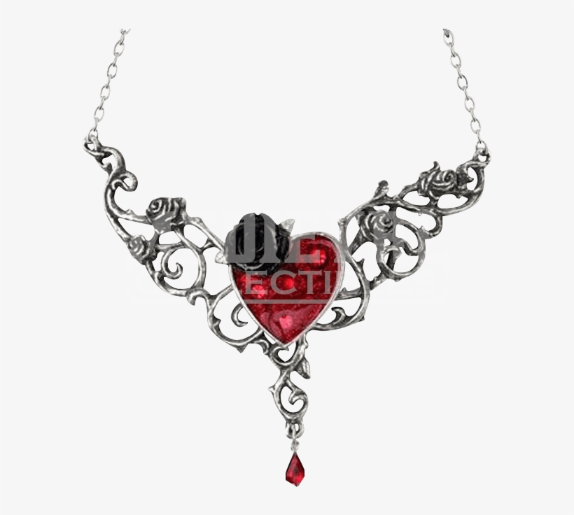 Blood Rose Heart Necklace - Alchemy Of England "blood Rose Heart" Necklace, transparent png
