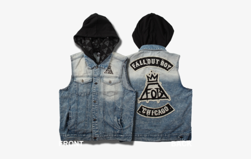 Fall Out Boy Vest - Fall Out Boy Blue Jean Jacket, transparent png