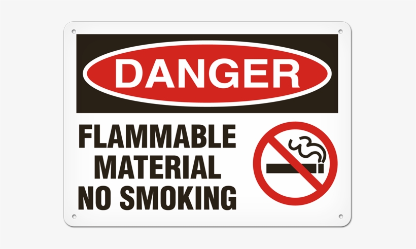 Safety Sign, Danger Flammable Material No Smoking, - Scarborough, North Yorkshire, transparent png