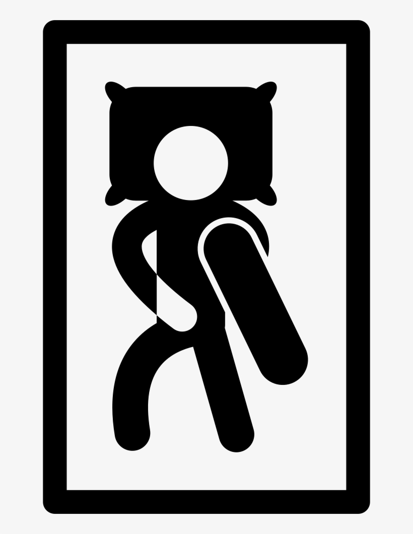 Man Sleeping On Single Bed From Top View Comments - Icon, transparent png