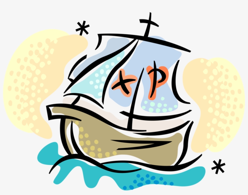 Vector Illustration Of Chi Rho Xp Monogram Of Jesus - Noah Ark Vector, transparent png