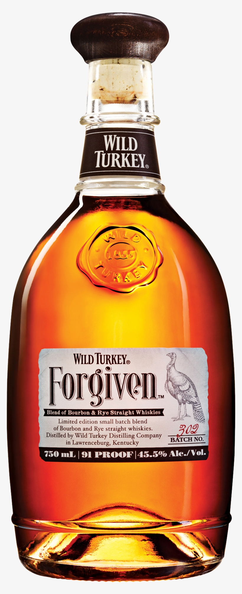 Wild Turkey Forgiven Blended Whiskey 750ml - Wild Turkey American Honey 5l, transparent png