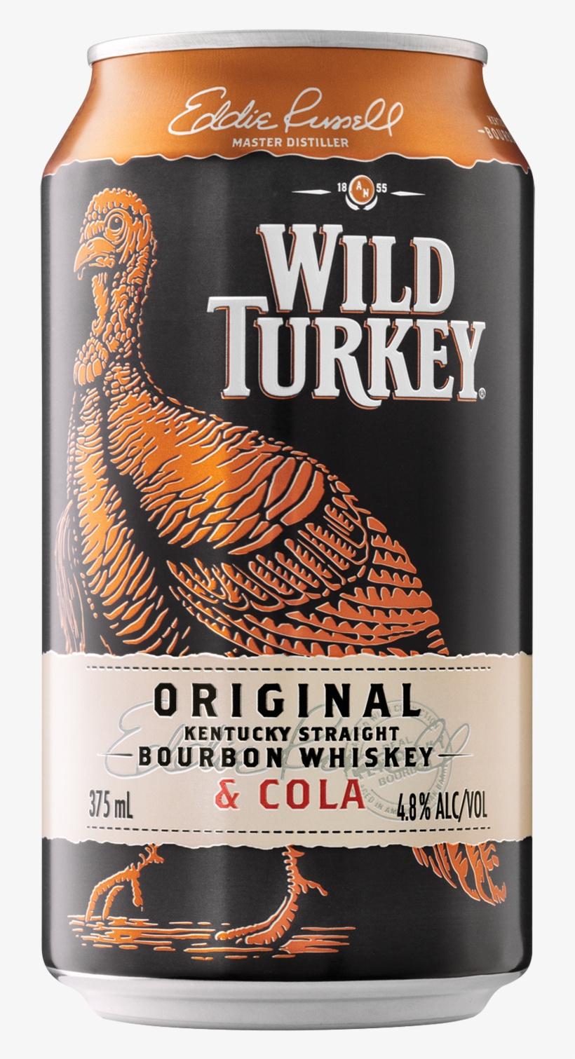 Wild Turkey Bourbon & Cola Cans 10 Pack 375ml 10 Pack - Wild Turkey Bourbon Cans, transparent png