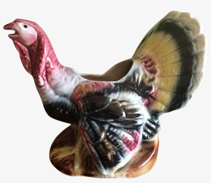 Vintage Royal Copley Ceramic Wild Turkey Planter - Pottery, transparent png
