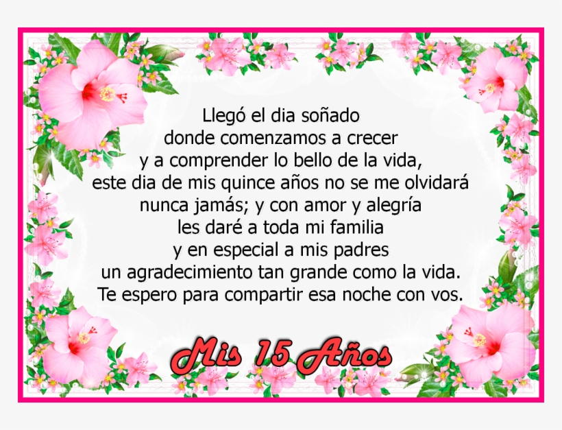 Geniales Frases Para Quinceañeras Modernas Y Divertidas - Frases De Amor Para Quinceañeras, transparent png