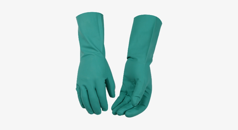 13″ Disposable Textured Nitrile Gauntlet - Women's Green Nitrile Gloves Kinco 2399w (one Dozen), transparent png
