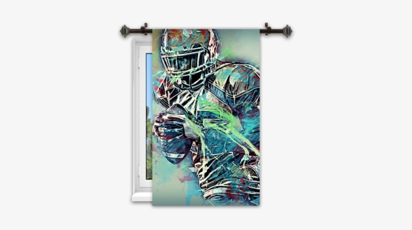 Football Player Splatter Window Curtains - Samsung Galaxy J3 2017 (eu Version) Fashion Trend Protecteur, transparent png