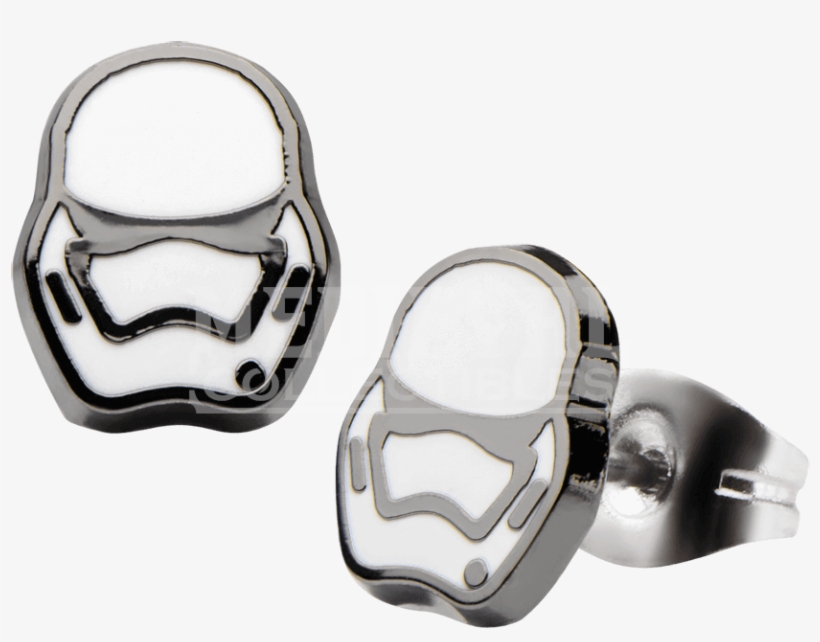 First Order Stormtrooper Stud Earrings - Disney Episode 7 Stormtrooper Stud Earrings, transparent png