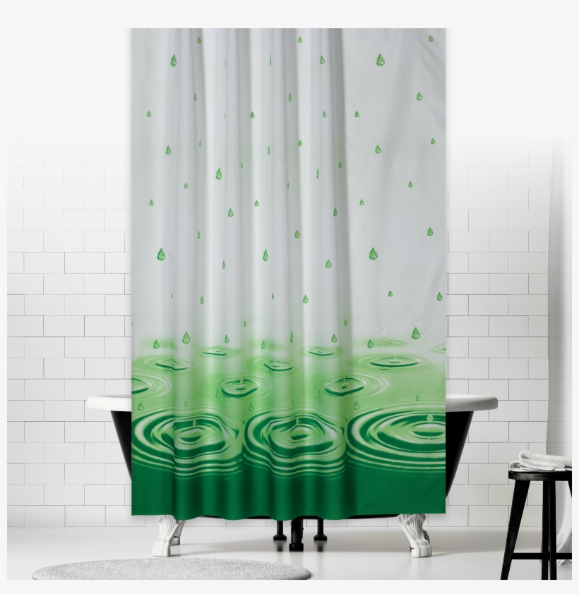 Beautiful Extra Long And Wide Fabric Shower Curtain, transparent png