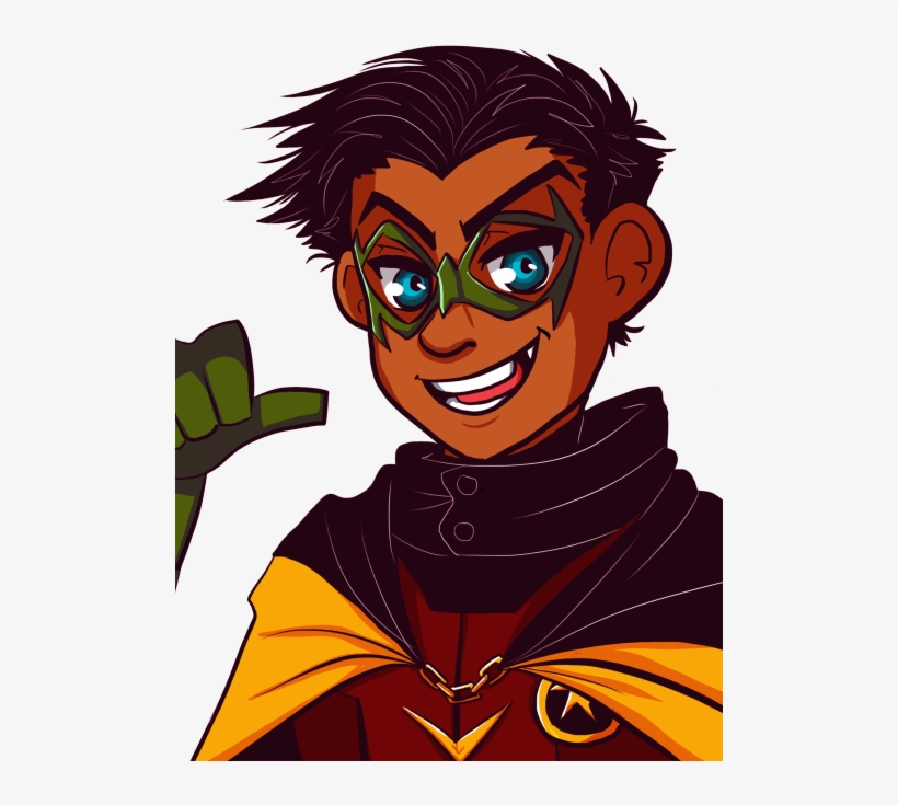 Dapanda Doodles Damian Wayne Robin Dc Comics Dami - Cartoon, transparent png