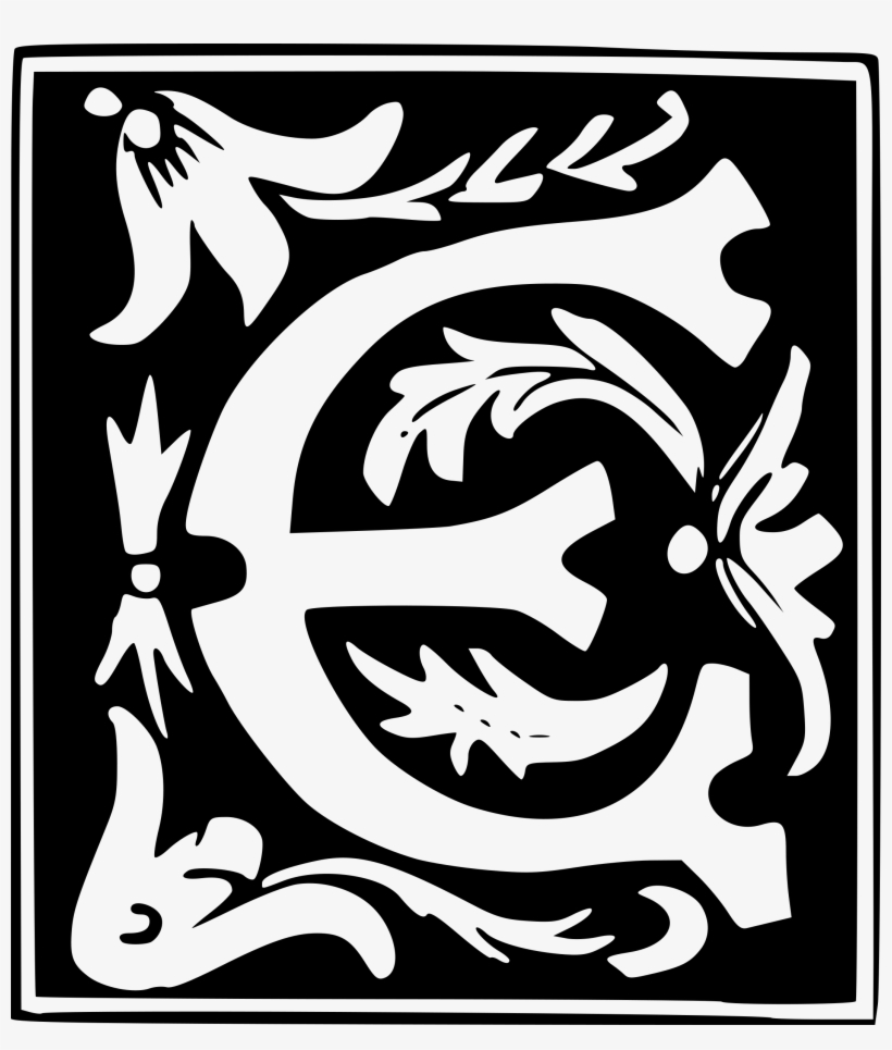 Decorative Letter Set - Decorative Letter E Png, transparent png