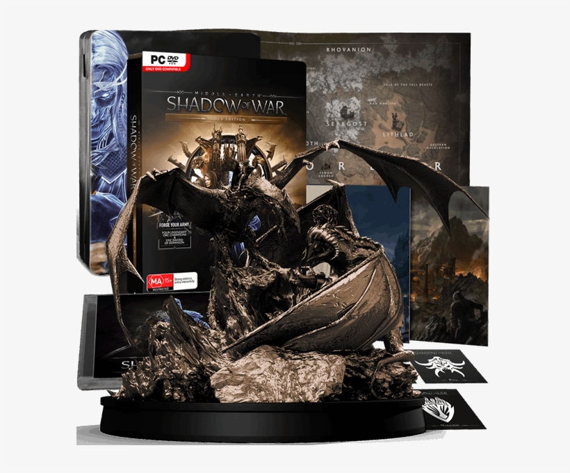 1 Of - Middle-earth: Shadow Of War Gold Edition - Ps4 Console, transparent png