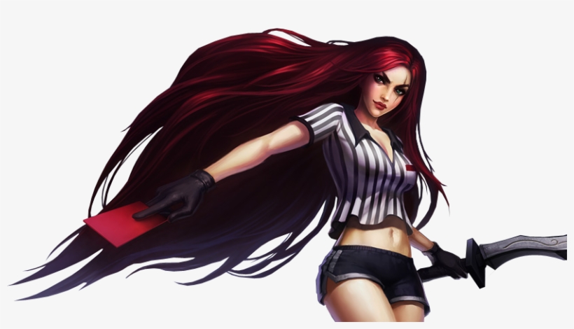 Red Card Katarina Render - 832x437 PNG Download - PNGkit
