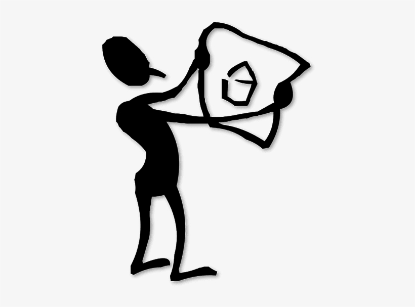 Silhouette Of A Man Reading Newspaper - Standards Based Grading Clipart, transparent png