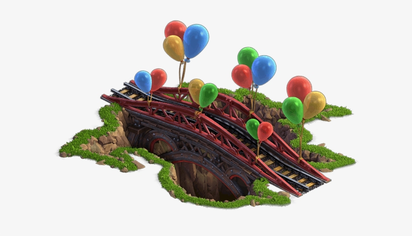 Broken Railway Bridge Stage2 - Balloon, transparent png