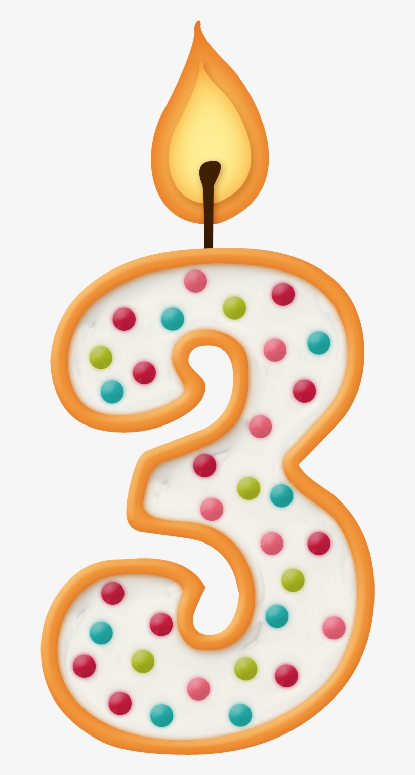 Happy Birthday Más - Vela Numero 3 Png, transparent png