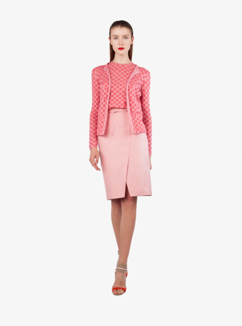Knit Cardigan With Double Heart Jacquard - Photo Shoot, transparent png