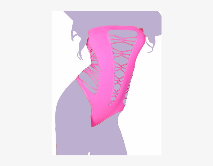Pink Lipstick Cutout Teddy - Rene Rofe Cocolicious Maja Flava Bodysuit Pink O/s,, transparent png