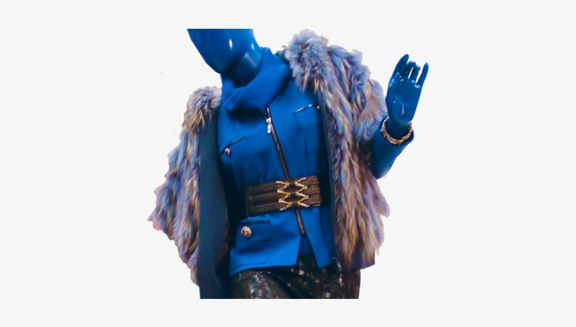 Furry Fantasy French Blue Feather Raccoon Fur Hoodie - Girl, transparent png