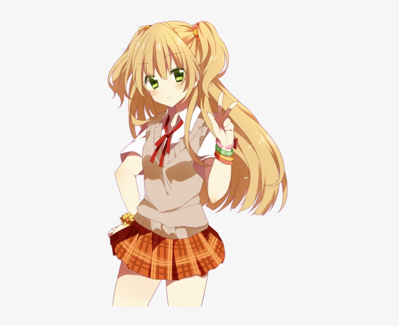 Render - School Anime Girl Render, transparent png