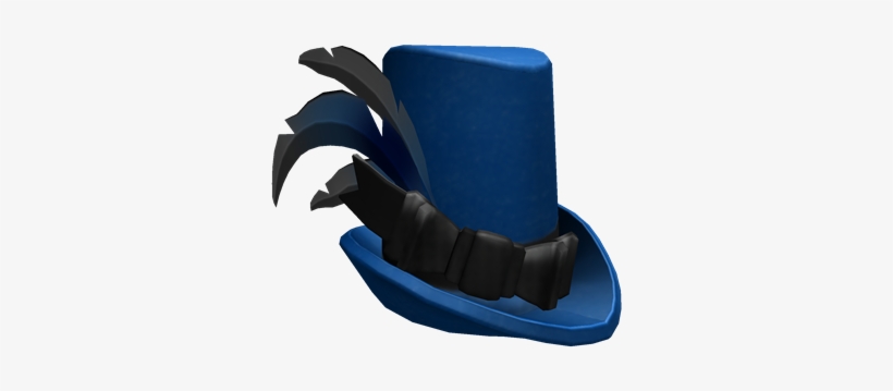 Black Feathered Blue Top Hat - Wikia, transparent png
