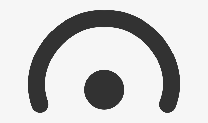 Half Circle With A Dot, transparent png