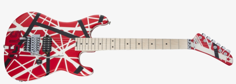 Evh Striped - Evh Striped Series 5150 Electric Guitar - Red/black/white, transparent png