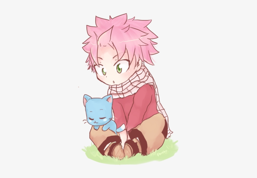 Natsu & Happy - Cute Natsu And Happy, transparent png