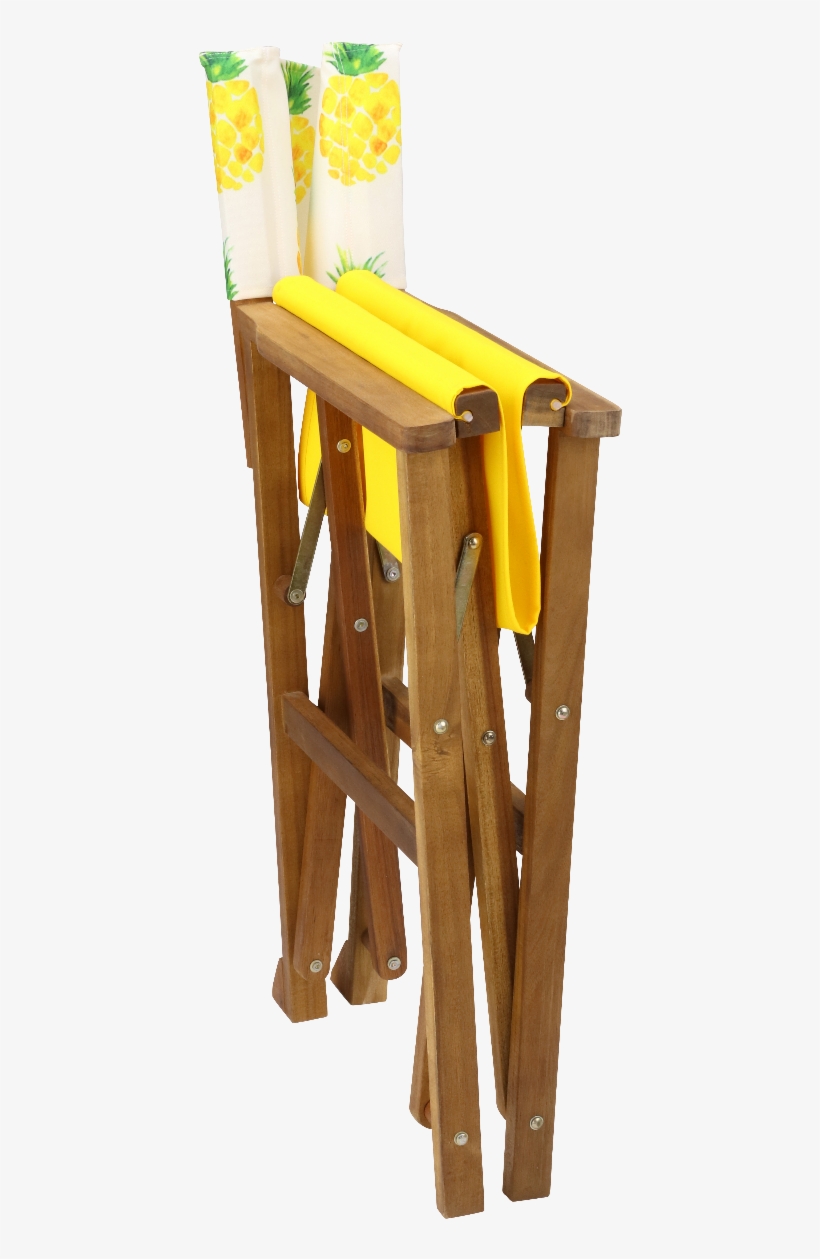 Acacia Hardwood Director Chair Set With Pineapple Print - Outdoor Table, transparent png