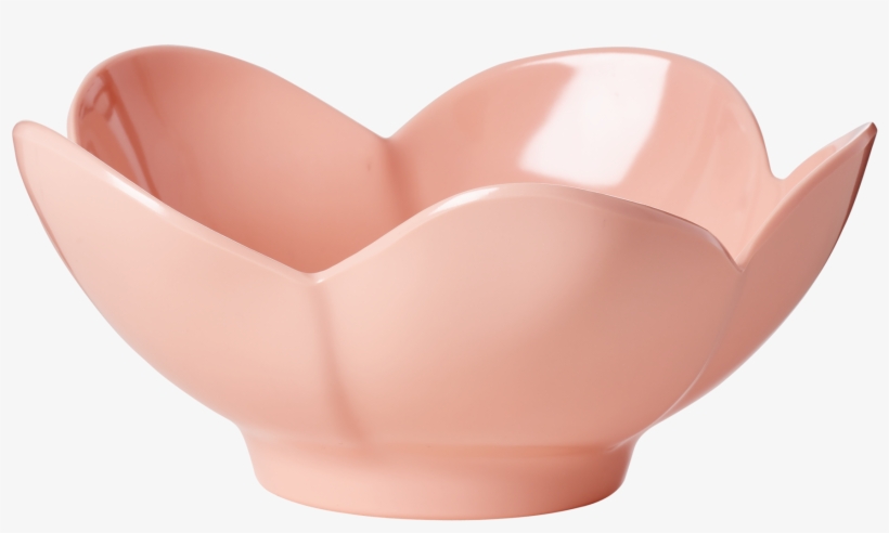 Rice Flower Shaped Melaminskål Koral, transparent png