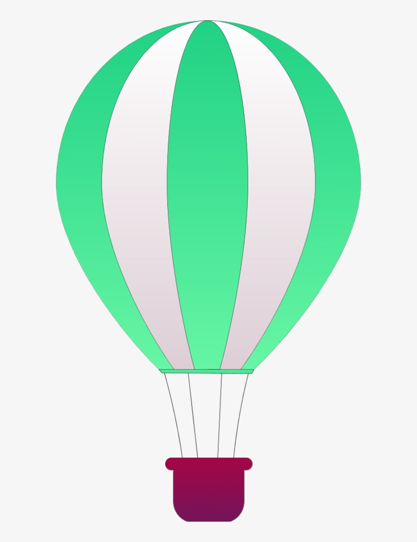 Large Vertical Striped Hot Air - 1 Hot Air Balloon Clip Art, transparent png
