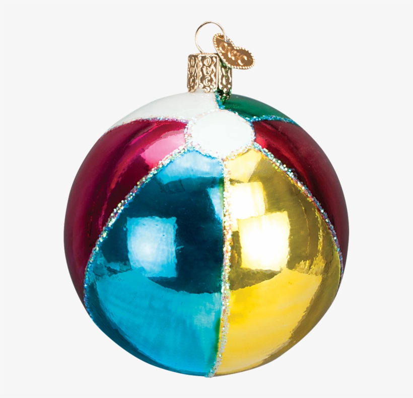 Old World Christmas Beach Ball - Beach Ball Ornament, transparent png