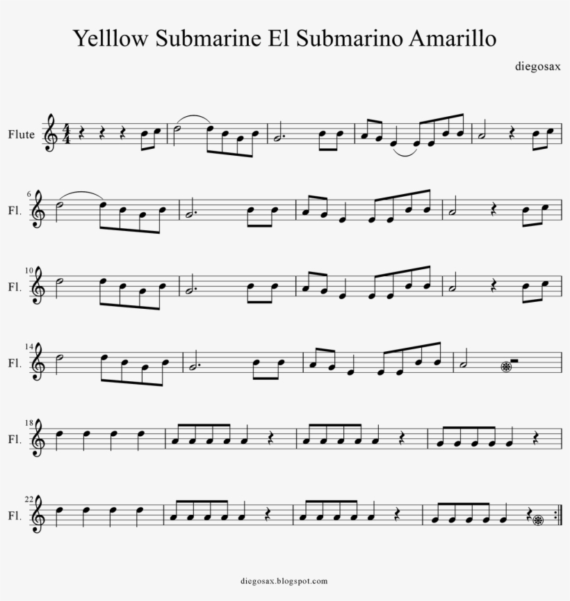 Sheet Music For Flute Yellow Submarine Partitura Del - Trump's Tax Bracket Plan, transparent png