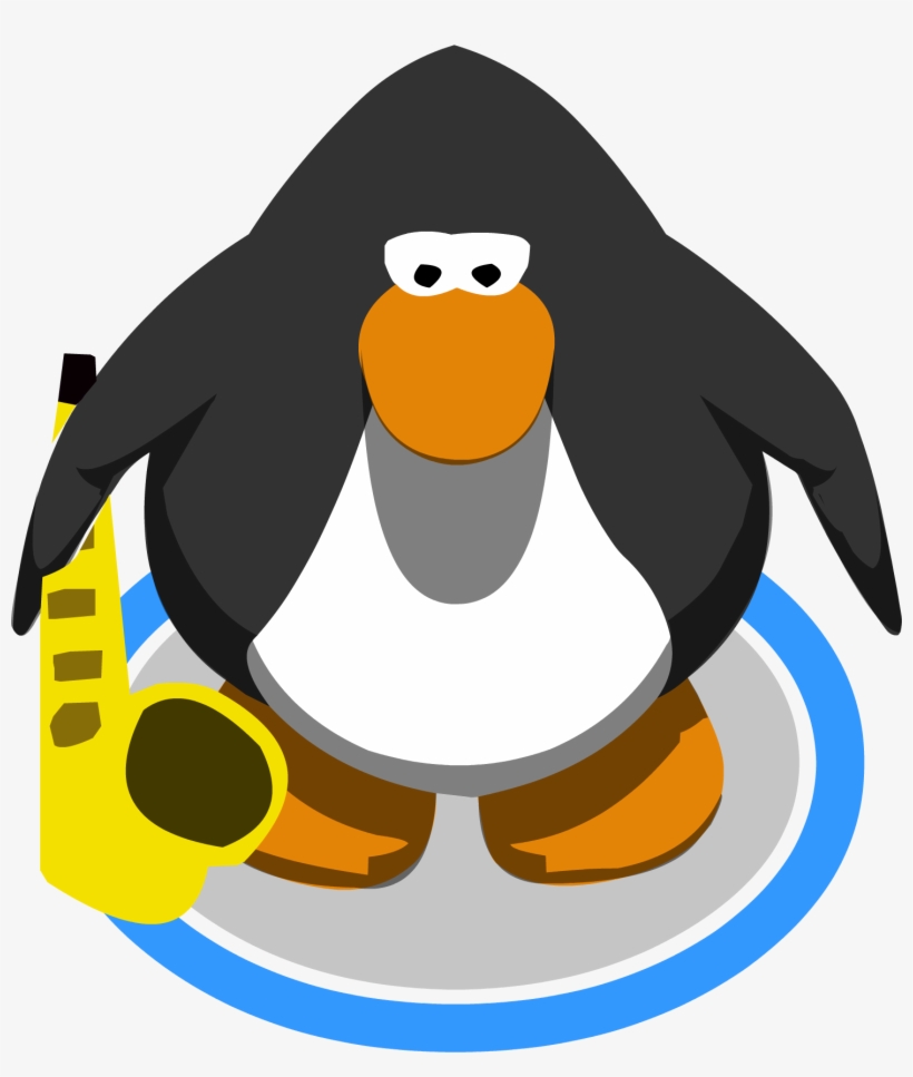 Saxophone Ingame - Png - Red Penguin Club Penguin, transparent png